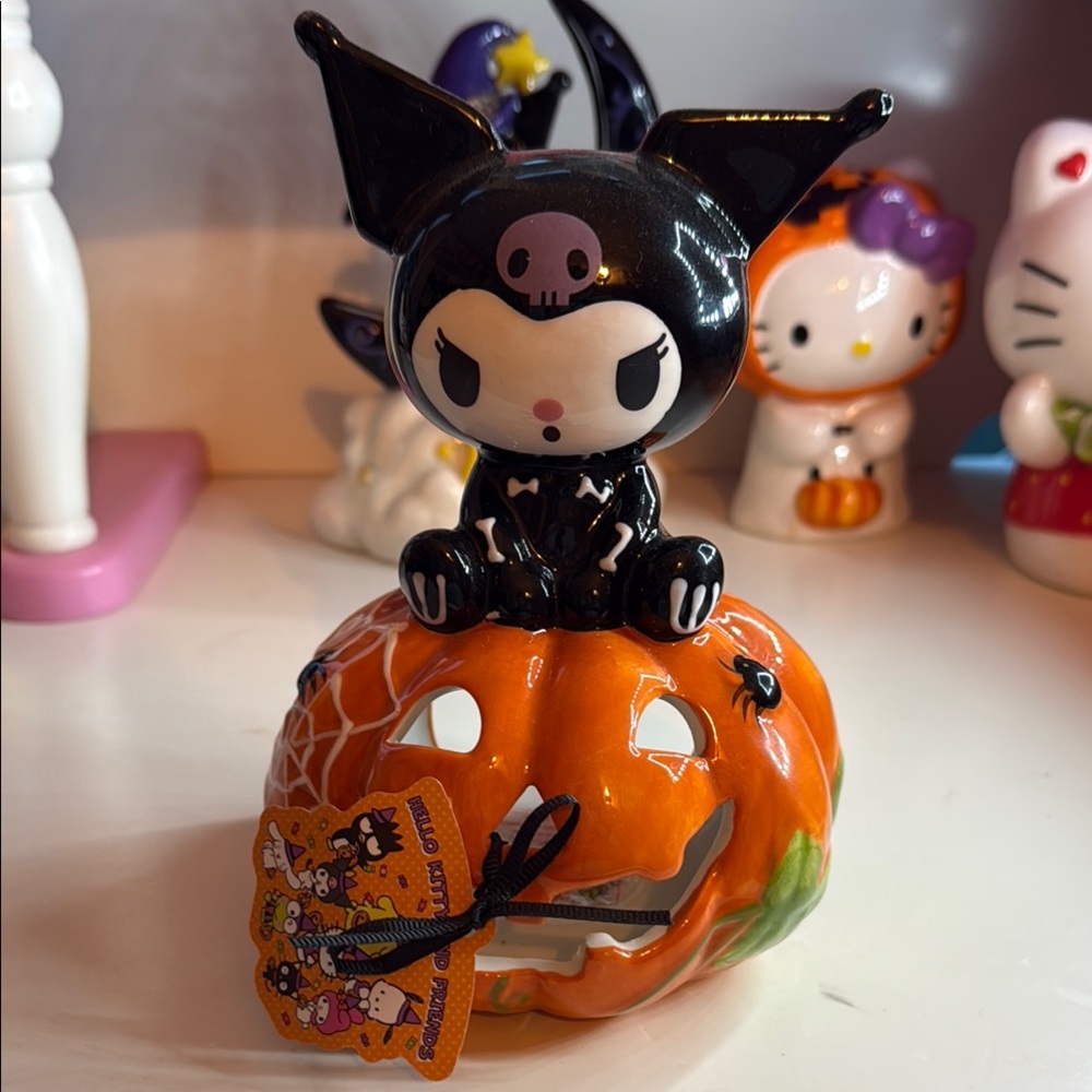 Sanrio Black and Orange Kuromi Pumpkin Figurine